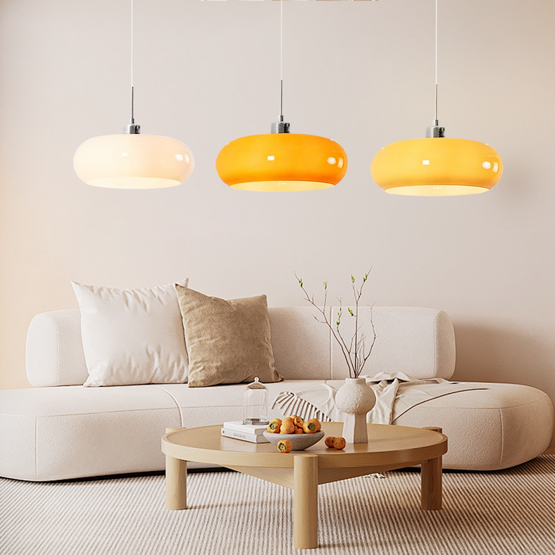 Bauhaus Glass Pendant Lamp | Dimmable Modern Lighting | Clear Finish atmosphere