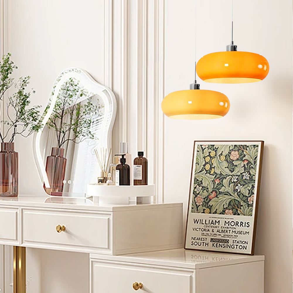 Bauhaus Glass Pendant Lamp | Dimmable Modern Lighting | Clear Finish 8