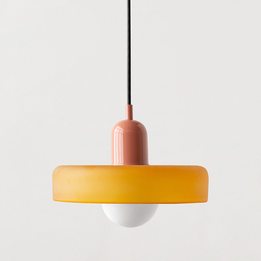 Bauhaus Glass Pendant Light | Adjustable LED Hanging Lamp | Colorful Design 11