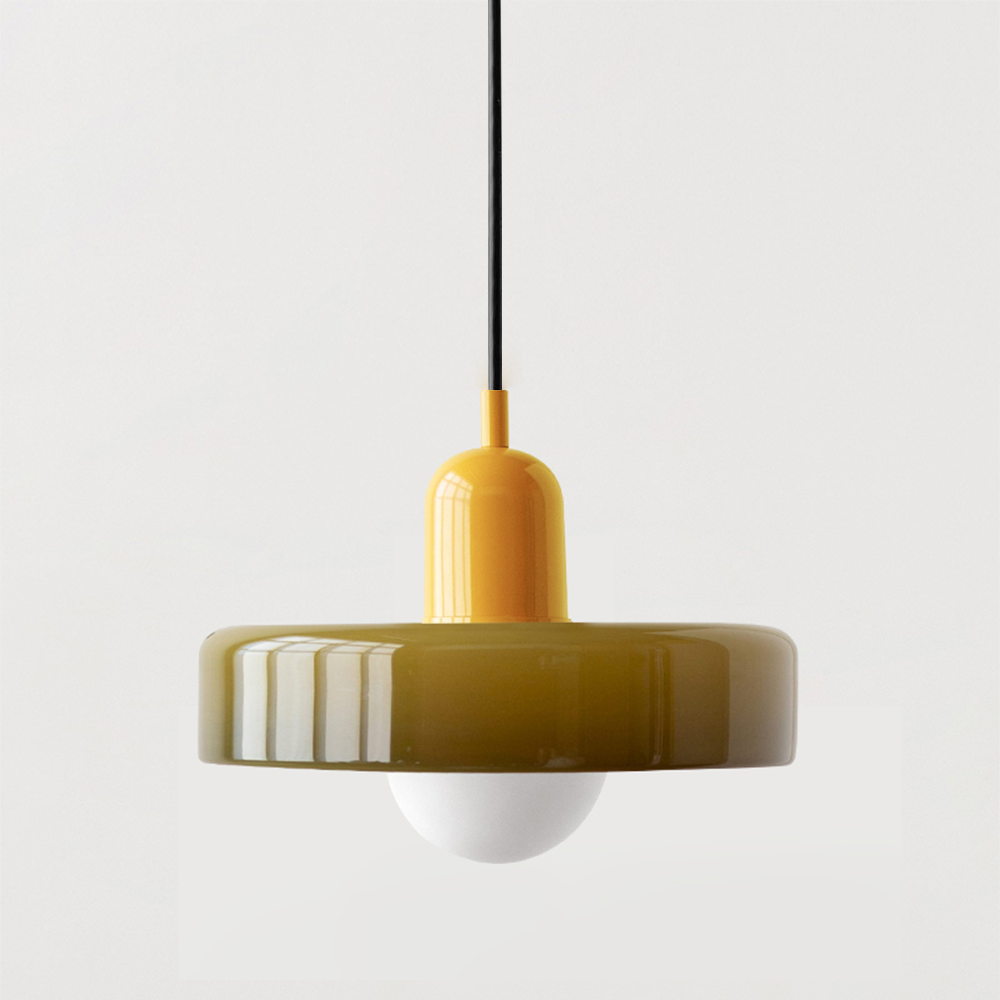Bauhaus Glass Pendant Light | Adjustable LED Hanging Lamp | Colorful Design 12