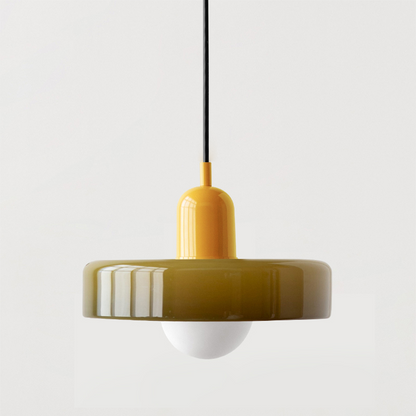 Bauhaus Glass Pendant Light | Adjustable LED Hanging Lamp | Colorful Design 12