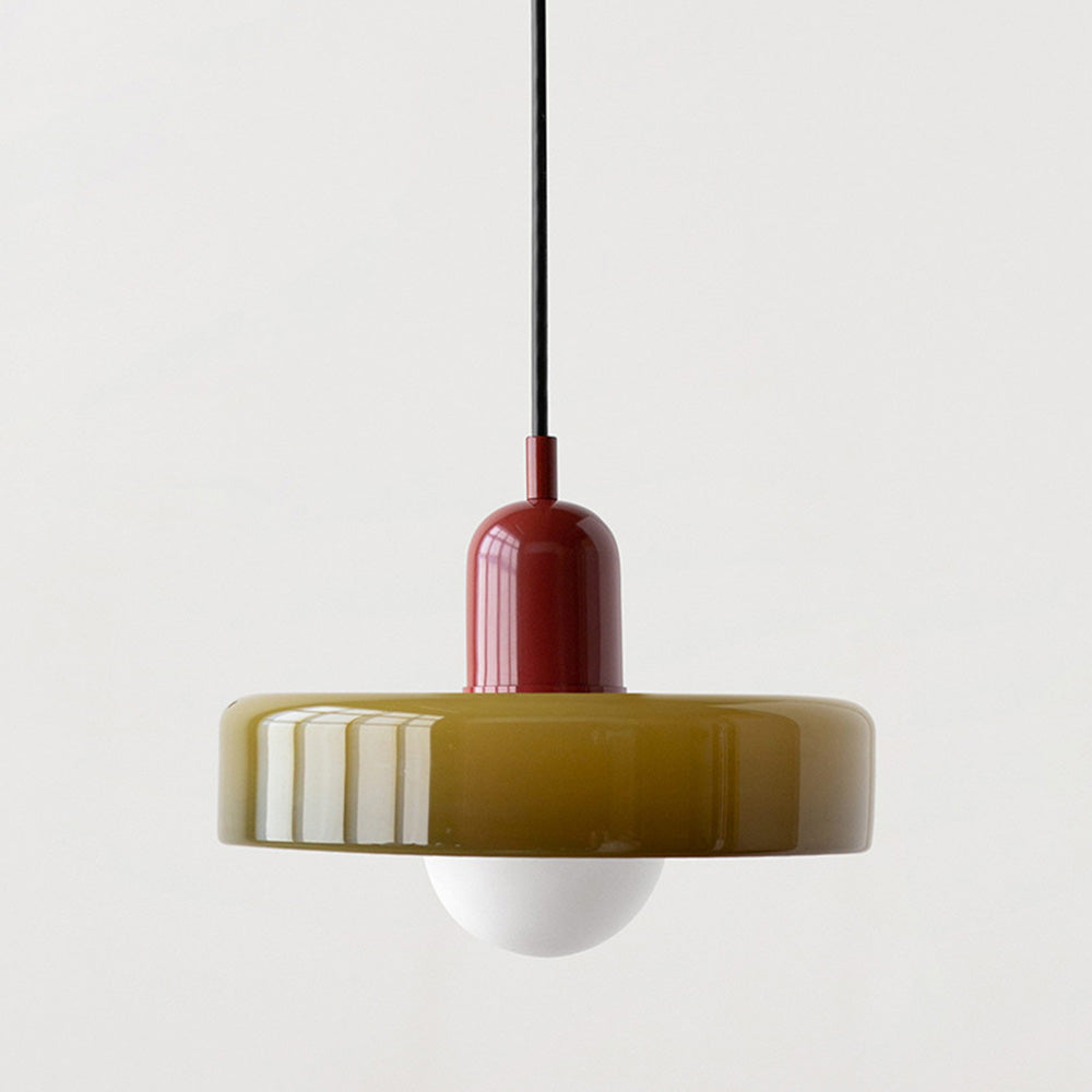 Bauhaus Glass Pendant Light | Adjustable LED Hanging Lamp | Colorful Design 16