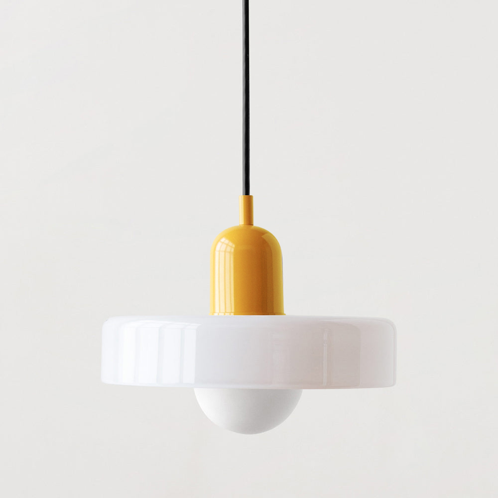 Bauhaus Glass Pendant Light | Adjustable LED Hanging Lamp | Colorful Design 27
