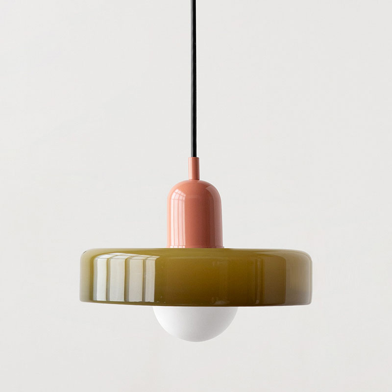Bauhaus Glass Pendant Light | Adjustable LED Hanging Lamp | Colorful Design 29