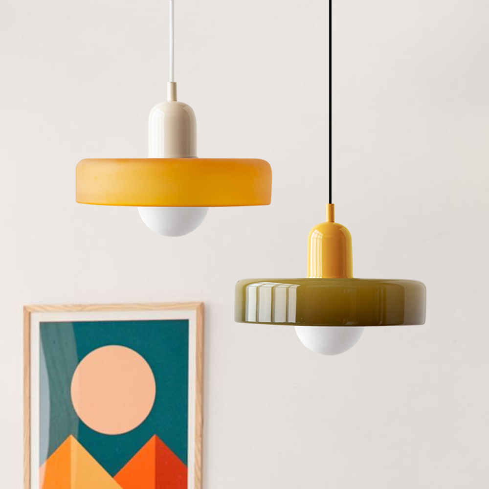 Bauhaus Glass Pendant Light | Adjustable LED Hanging Lamp | Colorful Design 6