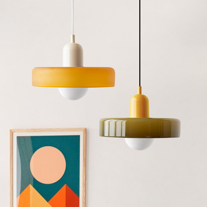 Bauhaus Glass Pendant Light | Adjustable LED Hanging Lamp | Colorful Design 6