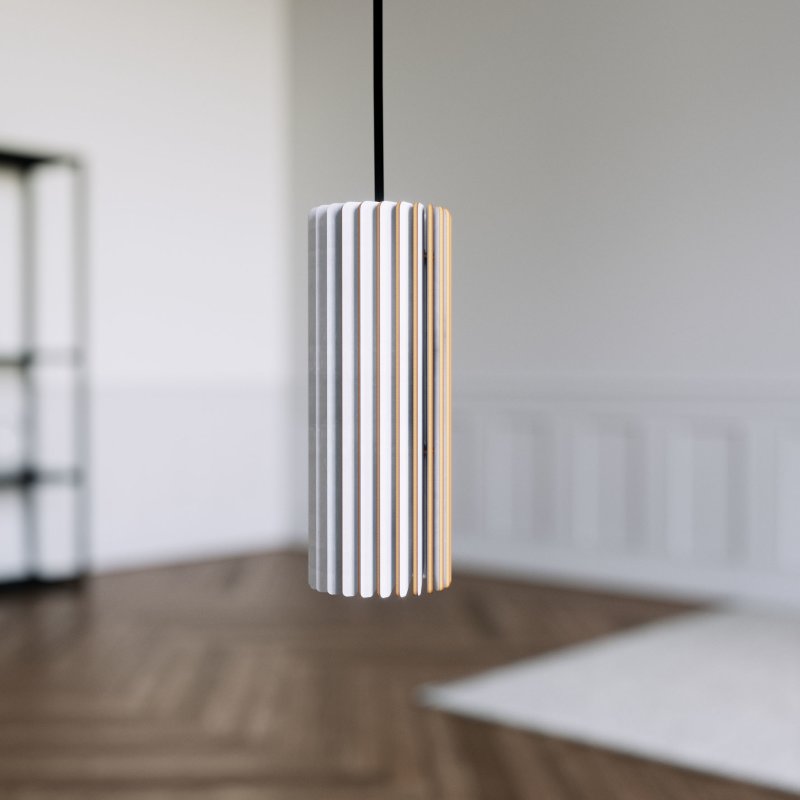 Pendelleuchte für die Küche aus Birkenholz | Handgefertigtes Downlight | Fünf Farboptionen 1