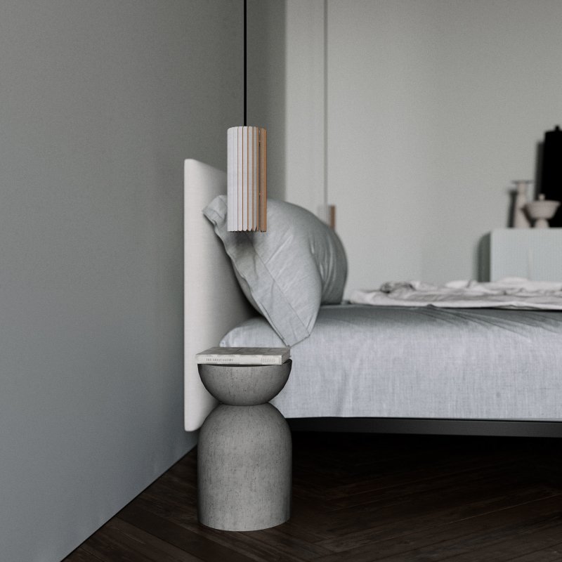 Pendelleuchte für die Küche aus Birkenholz | Handgefertigtes Downlight | Fünf Farboptionen atmosphere