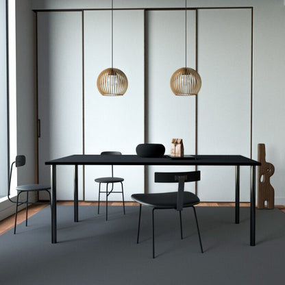 Birch Wood Pendant Light | Handcrafted Kitchen Hanging Lamp | Warm White 2