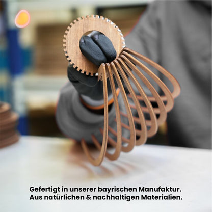 Birch Wood Pendant Light | Handcrafted Kitchen Hanging Lamp | Warm White 5