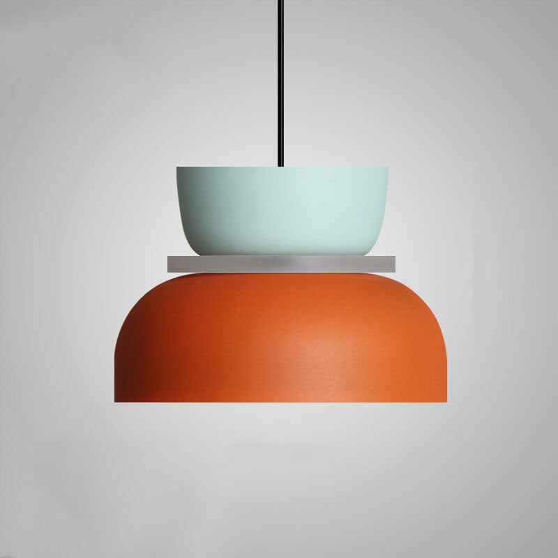 Colorful Macaron Pendant Light | Metal Ceiling Fixture | Adjustable Height 12
