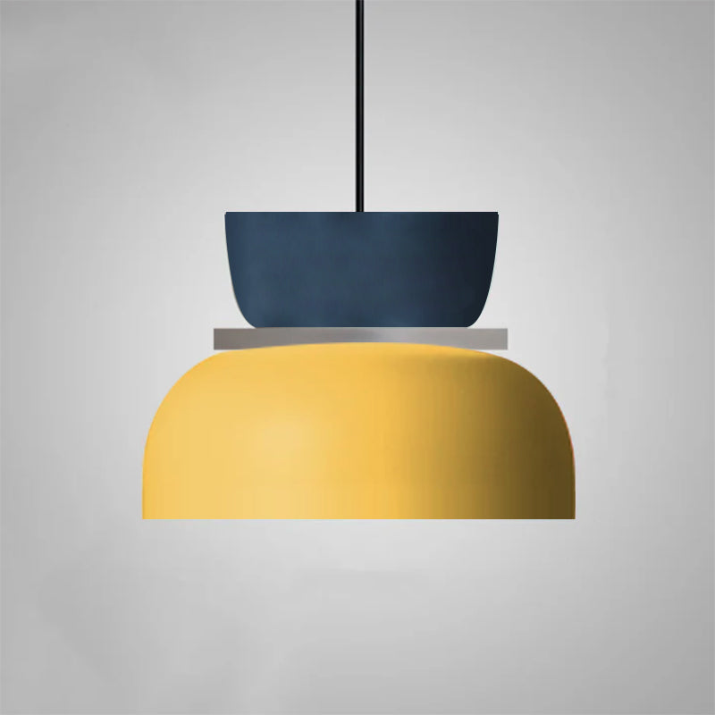 Colorful Macaron Pendant Light | Metal Ceiling Fixture | Adjustable Height 16