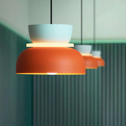 Colorful Macaron Pendant Light | Metal Ceiling Fixture | Adjustable Height 4