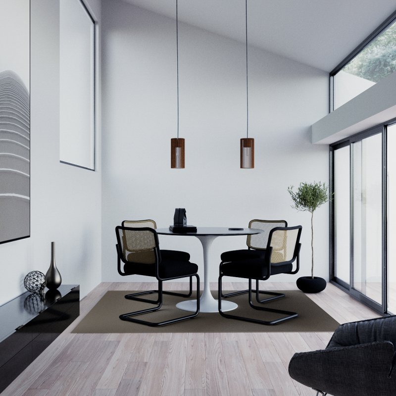 Zylindrische Hängeleuchte aus Birke | Handgefertigte Küchenhängelampe | Natürliches Finish atmosphere