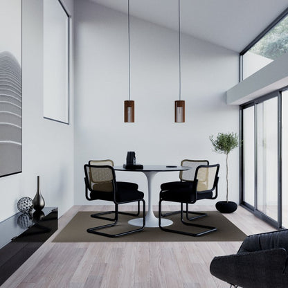 Zylindrische Hängeleuchte aus Birke | Handgefertigte Küchenhängelampe | Natürliches Finish 3