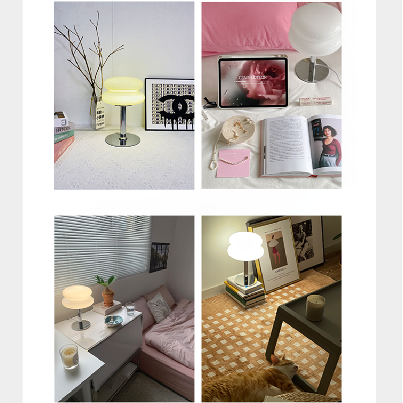 Elegant Glass Table Lamp | LED Lighting with Unique Stained Design | Cozy Illumination for Bedroom and Study atmosphere