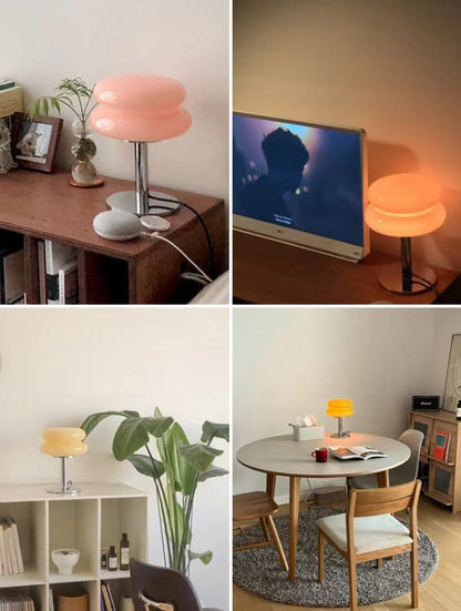 Elegant Glass Table Lamp | LED Lighting with Unique Stained Design | Cozy Illumination for Bedroom and Study 7