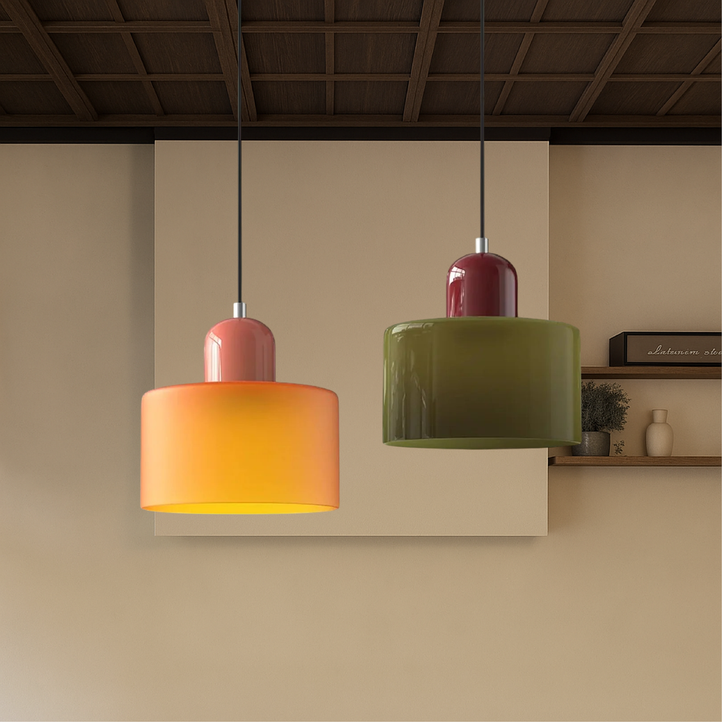 Hanging Lamp | Colorful Glass Pendant Light | Adjustable LED | Modern Design 5