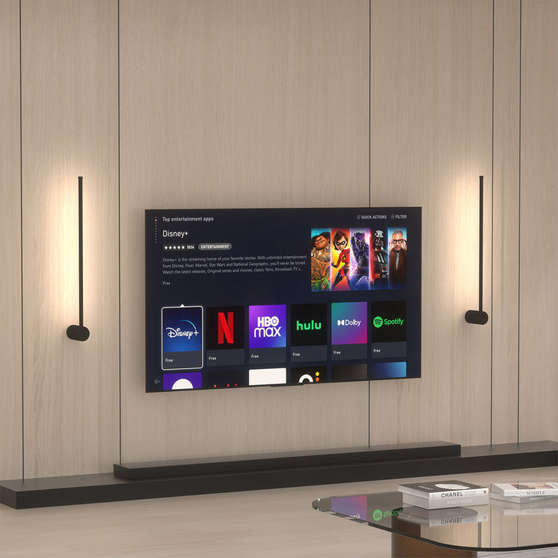 Lineare LED-Wandleuchte | Moderne Lampe aus Aluminium | Energieeffizient | Warmes Weiß atmosphere