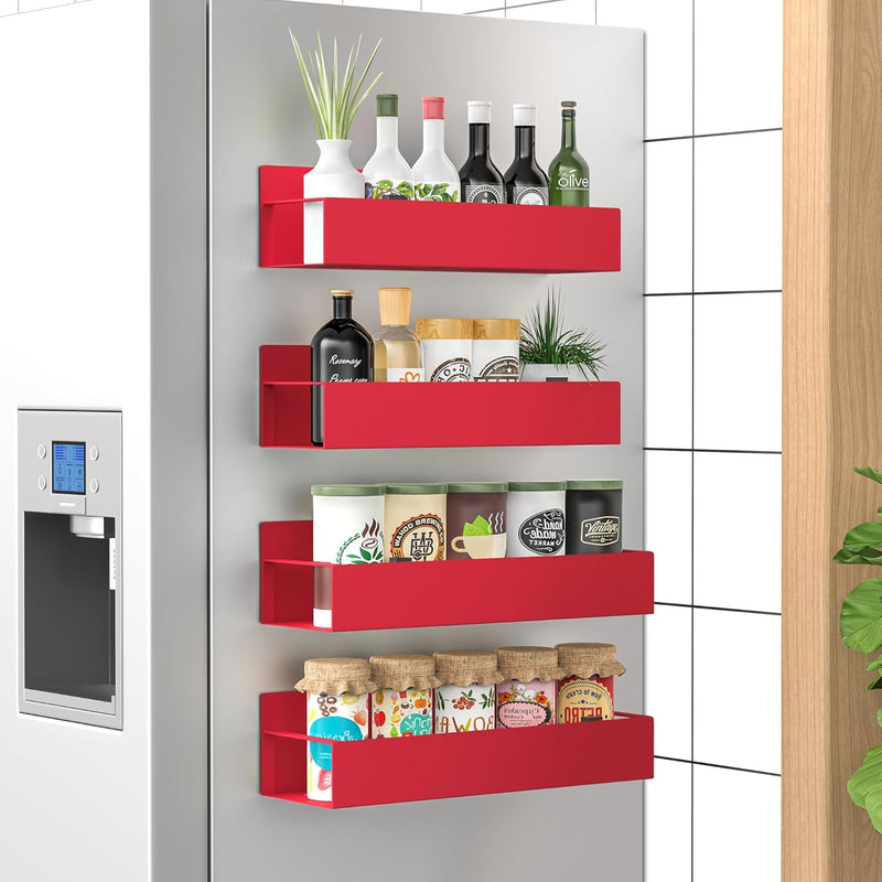 Magnetic Spice Rack Set for a Tidy Kitchen - Designed for fridges - Strong hold atmosphere
