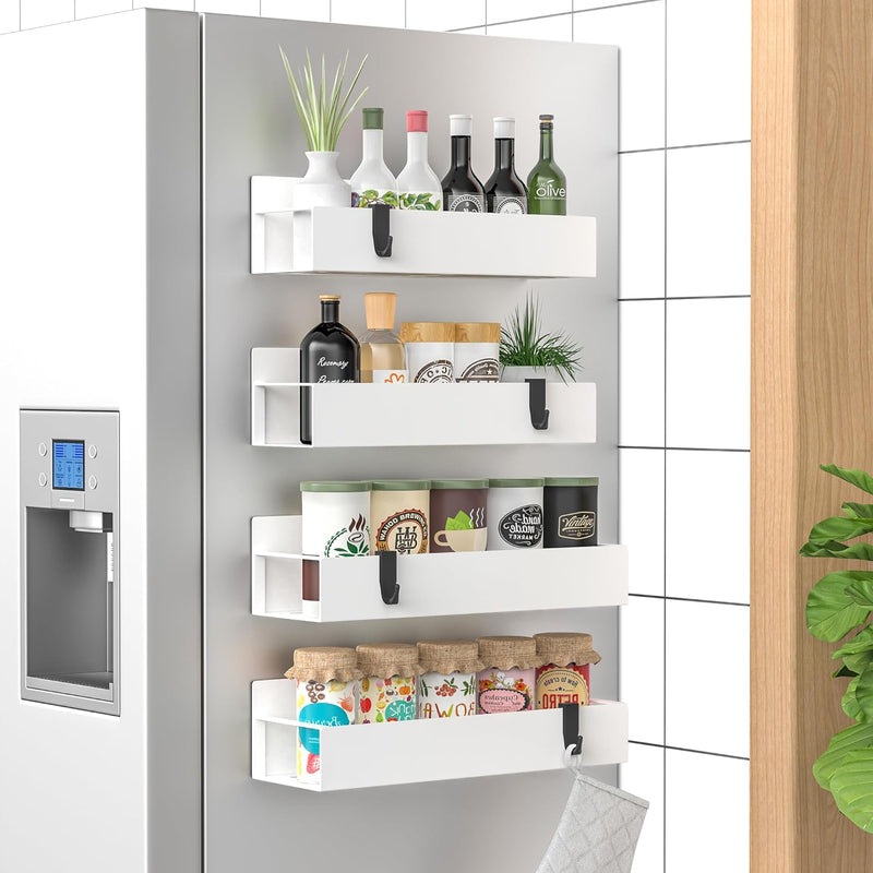 Magnetic Spice Rack Set for a Tidy Kitchen - Designed for fridges - Strong hold atmosphere