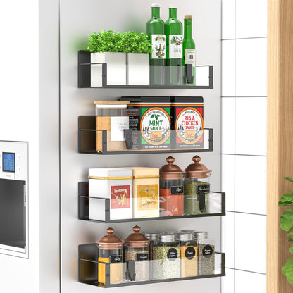 Magnetic Spice Rack Set of 4 | Space-Saving Organizers with Strong Grip for Easy Access 7