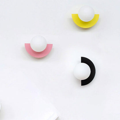 Modern Minimalist Wall Sconce | Iron and Glass | 1-Light Fixture | Colorful Design 14