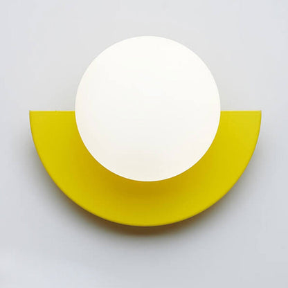 Modern Minimalist Wall Sconce | Iron and Glass | 1-Light Fixture | Colorful Design 4