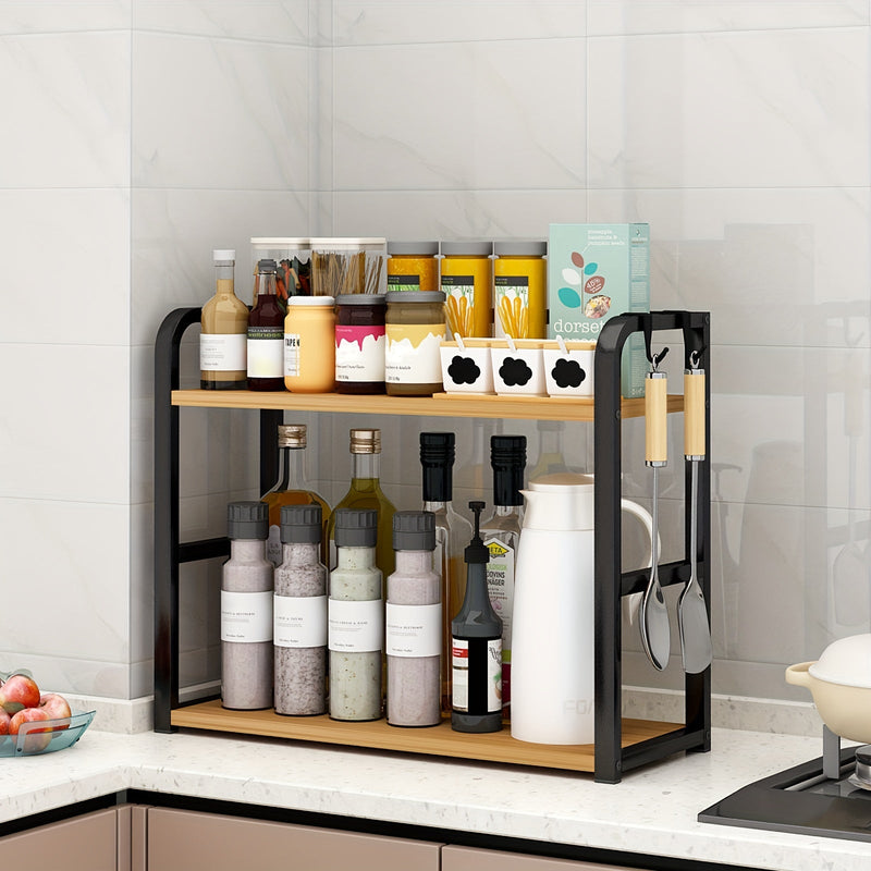 Stainless Steel Spice Rack with Open Design for Easy Access & Modern Style atmosphere
