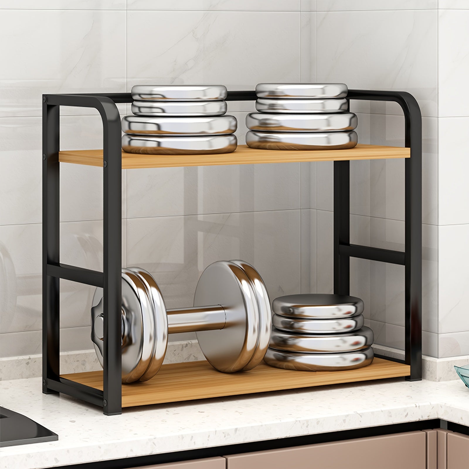 Stainless Steel Spice Rack with Open Design for Easy Access & Modern Style 4