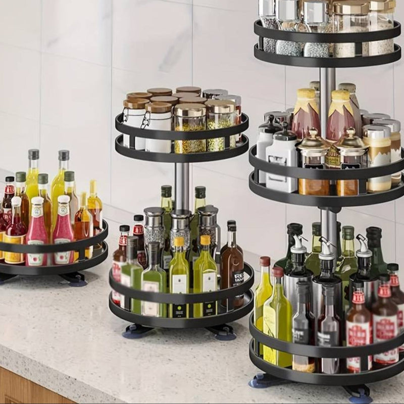 TwistRack | 360° Rotating Storage Rack with Adjustable Height | Stylish Organizer for Kitchen and Bathroom atmosphere