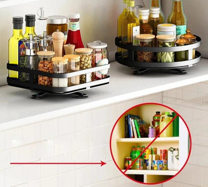 TwistRack | 360° Rotating Storage Rack with Adjustable Height | Stylish Organizer for Kitchen and Bathroom 1