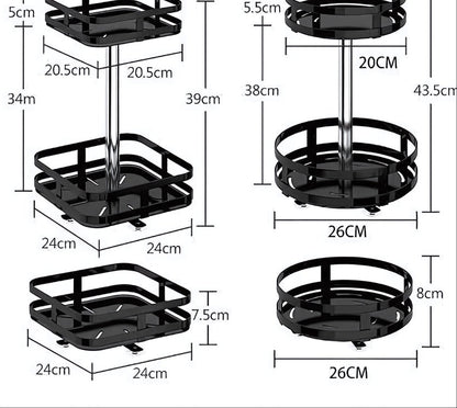 TwistRack | 360° Rotating Storage Rack with Adjustable Height | Stylish Organizer for Kitchen and Bathroom 6